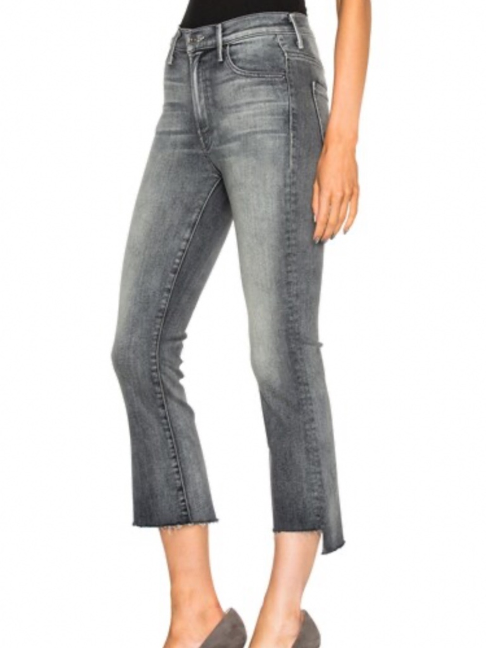 Mother insider crop step fray
